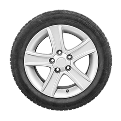 Alloy wheel and tyre